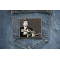 Say Hello to my Little Friend Iron on Patch shown on jeans