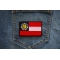 Georgia State Flag Patch shown on jeans