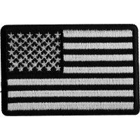 Black and White American Flag Patch