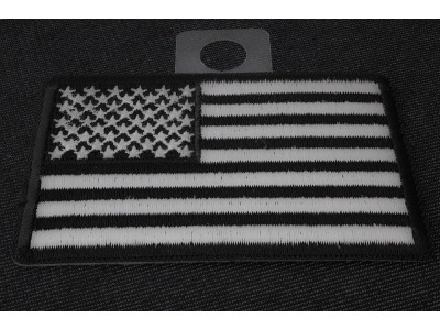 Black and White American Flag Patch