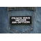 Peace Was Never an Option Patch shown on jeans