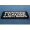 Warning I cause Safety Briefs Iron on Patch Warning I cause Safety Briefs Patch diagonal view