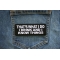 That's What I do I drink and I know Things Patch shown on jeans