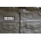 God Guns and Gas Stoves Patch, Funny Saying Patches shown on leather vest