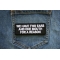 We have two ears and one mouth for a reason Patch shown on jeans