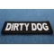 Dirty Dog Iron on Patch diagonal view
