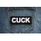 Cuck Iron on Patch shown on jeans