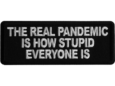 The Real Pandemic is How Stupid Everyone is Iron on Patch