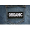 Organic Patch shown on jeans