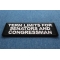 Term Limits for Senators and Congressman Iron on Patch diagonal view