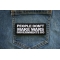 People Don't Make Wars Governments Do Iron on Patch shown on jeans