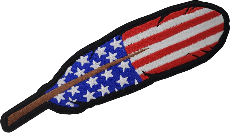 American Flag Feather Patch American Flag Feather Patch