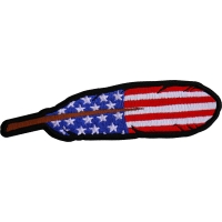 American Flag Feather Patch