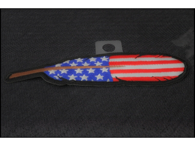 American Flag Feather Patch