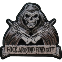 Fuck Around Find Out Skull Middle Finger Patch