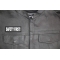 Safety First Patch shown on leather vest