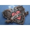 Gothic Heart and Wings Lady Rider Patch diagonal view