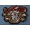 Deranged Jolly Roger Pirate Patch diagonal view