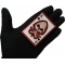 Skull Ace of Spades Patch, Skull Patches shown on hand for size comparison