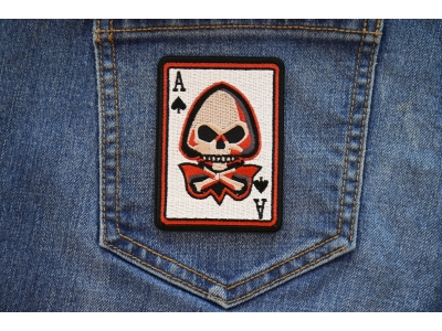Skull Ace of Spades Skull Patch