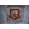 Psycho Clown Patch shown on jeans