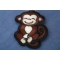 Cute Monkey Iron on Patch diagonal view