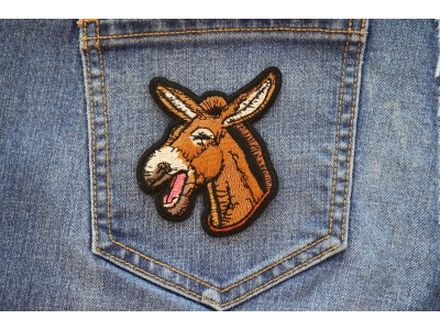 Laughing Donkey Iron on Patch