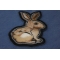 Rabbit Iron on Patch diagonal view