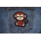 Baby Monkey Iron on Patch shown on jeans