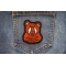 Cute Bear Iron on Patch shown on jeans
