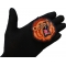 Roaring Lion Iron on Patch shown on hand for size comparison