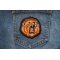 Roaring Lion Iron on Patch shown on jeans