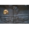 Hawk Iron on Patch shown on leather vest