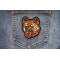 Hyena Iron on Patch shown on jeans