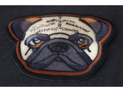 Cute Pug Dog Iron on Patch