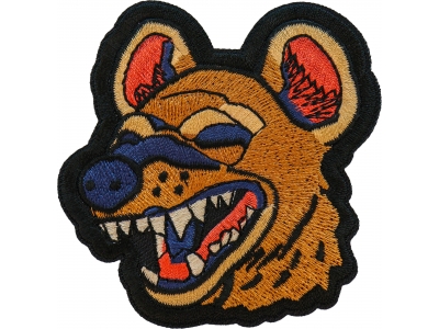 Laughing Hyena Iron on Patch