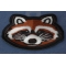 Raccoon Iron on Patch diagonal view