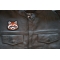 Raccoon Iron on Patch shown on leather vest