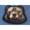 Mean Pitbull Dog Iron on Patch diagonal view