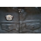 Sweet Pug Dog Iron on Patch shown on leather vest