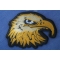 Eagle Head Iron on Patch diagonal view