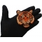Vicious Tiger Iron on Patch shown on hand for size comparison