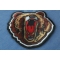 Yawning Bear Iron on Patch diagonal view
