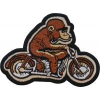 Motorcycle Monkey Iron on Patch