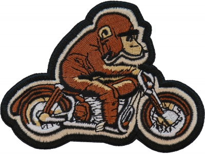 Motorcycle Monkey Iron on Patch