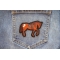 Horse Patch shown on jeans