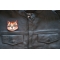 Mister Cat Iron on Patch shown on leather vest