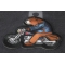 Bear on Motorcycle Patch diagonal view