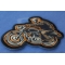Biker on Motorcycle Patch diagonal view