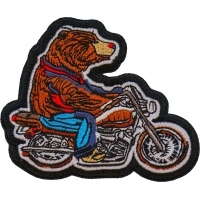 Bear Biker Iron on Patch